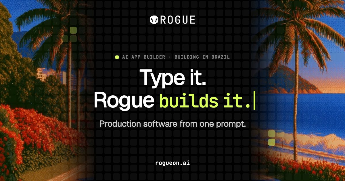 Rogue — Rogue is an AI app builder. Type what you want and it writes the code, generates the…